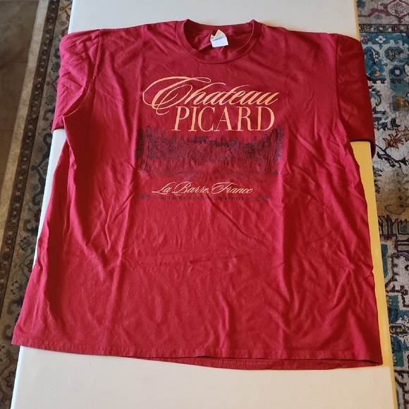 Port and Company Chateau Picard Red Tee - Picture 1 of 5